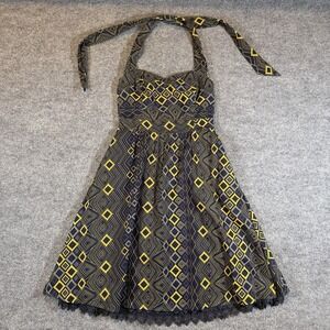 Anthropologie Edme & Esyllte Womens 2 Rhythmic Repetition Halter Dress